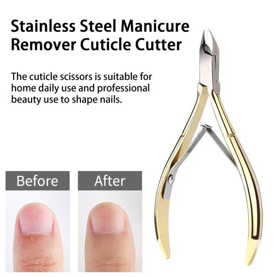

Stainless Steel Cuticle Trimmer Sharp Eagle Beak Nail Clippers for Precise Dead Skin & Hangnail Removal Manicure Pedicure Tool for Salon Home різнокольоровий