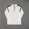 Unisex Quick-Dry Half-Zip Long-Sleeve Striped Running Top for Track and Field - Ideal for Spring/Autumn Sports or Exams