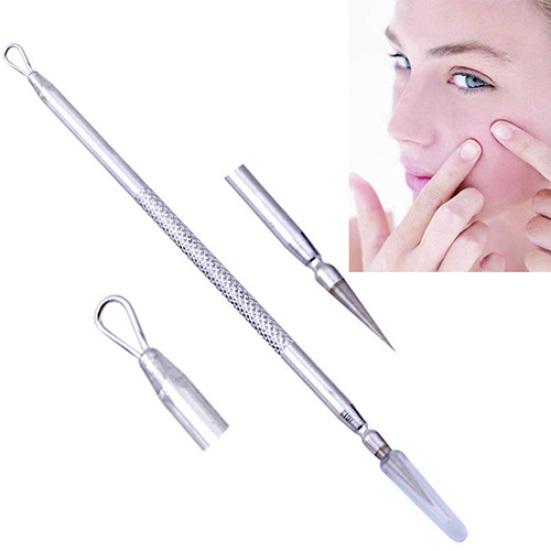 3 Pcs Double Ended Blackhead Comedone Blemish Acne Extractor Remover Tool Set