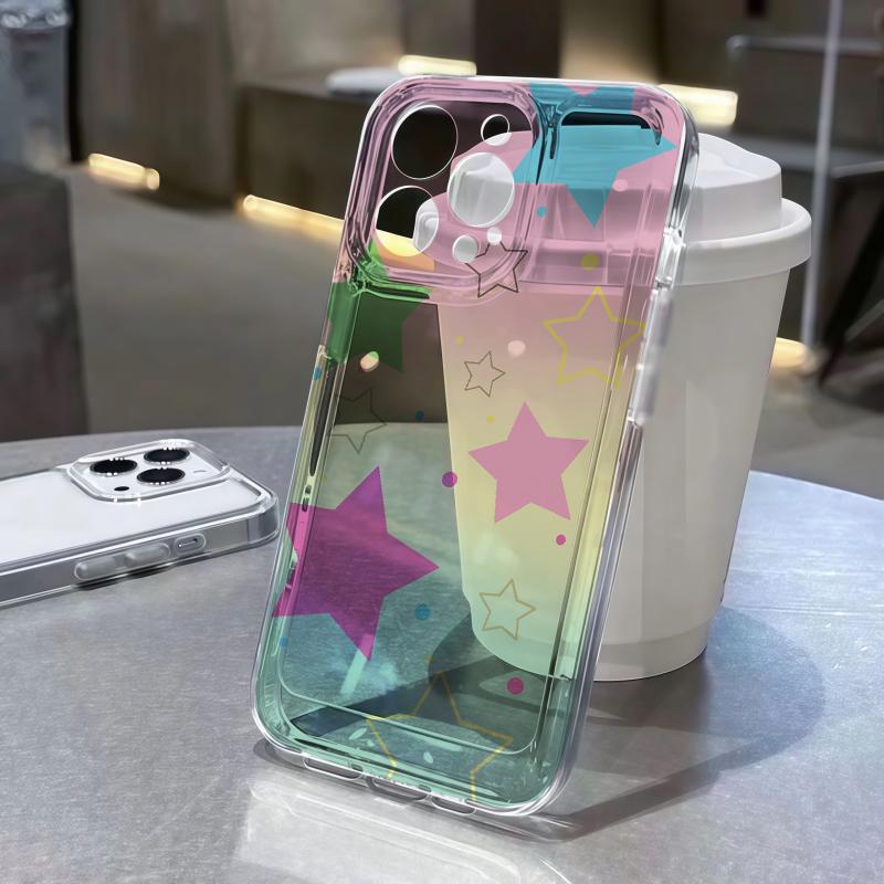 Cute Flash Star Pattern Case For Samsung Galaxy S25 S24 S23 Ultra S22 S21 S20 Plus S23 S24 FE A56 A36 A26 Note 20 Ultra Cover