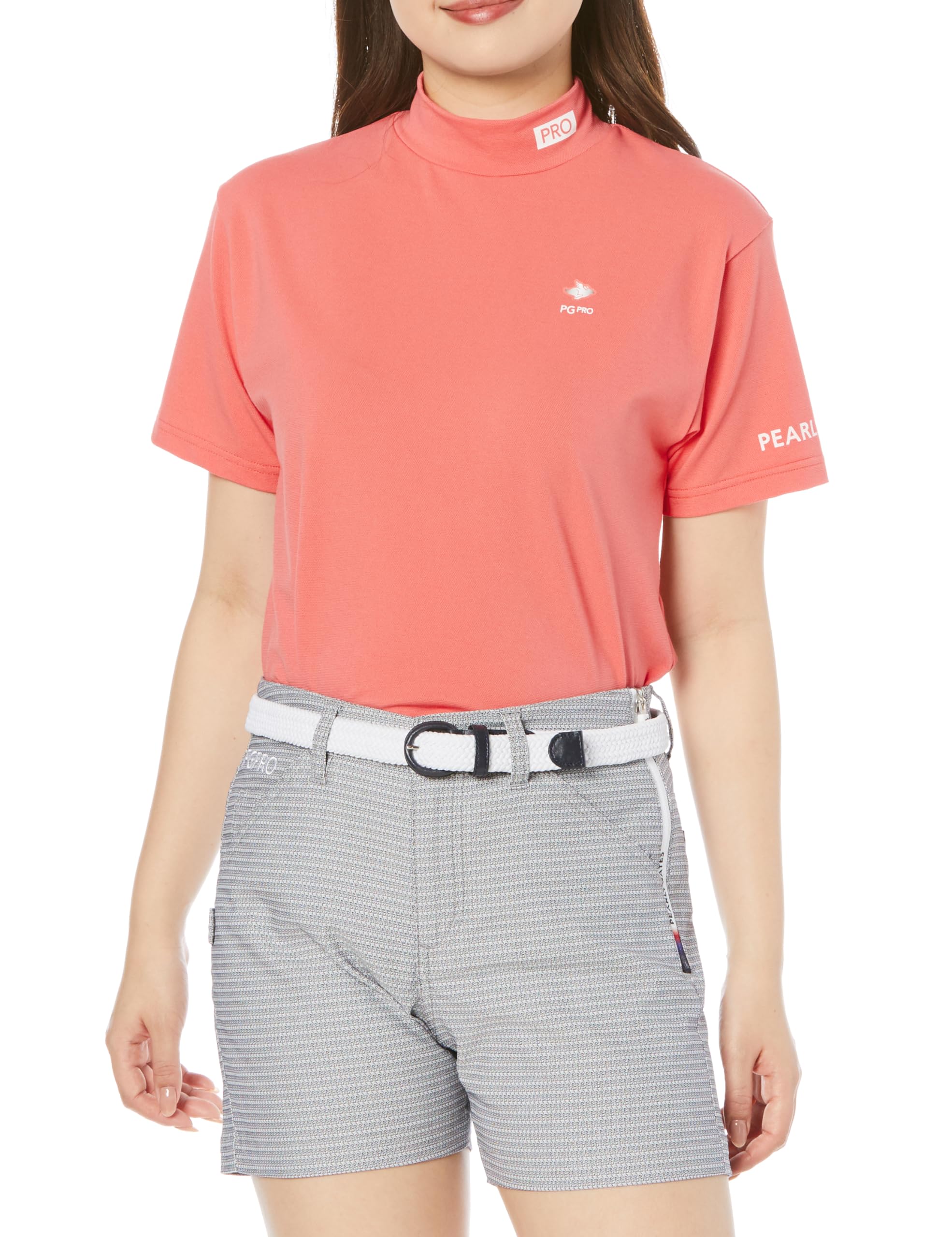 

shirt Golf innerwear 0 [PEARLY GATES] Women s short-sleeved high-neck (brand logo) / / 055-4167308 091_Pink [S]