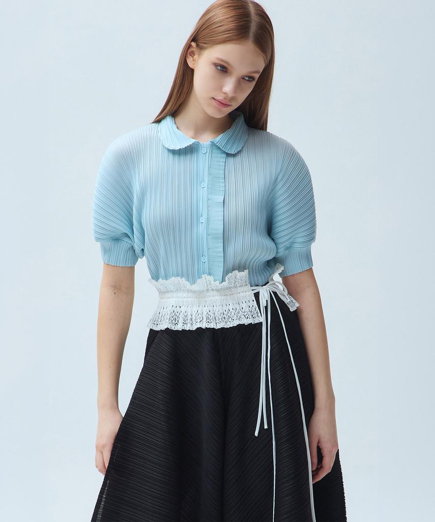 Waiowai Shirred Lace Pleated Belt