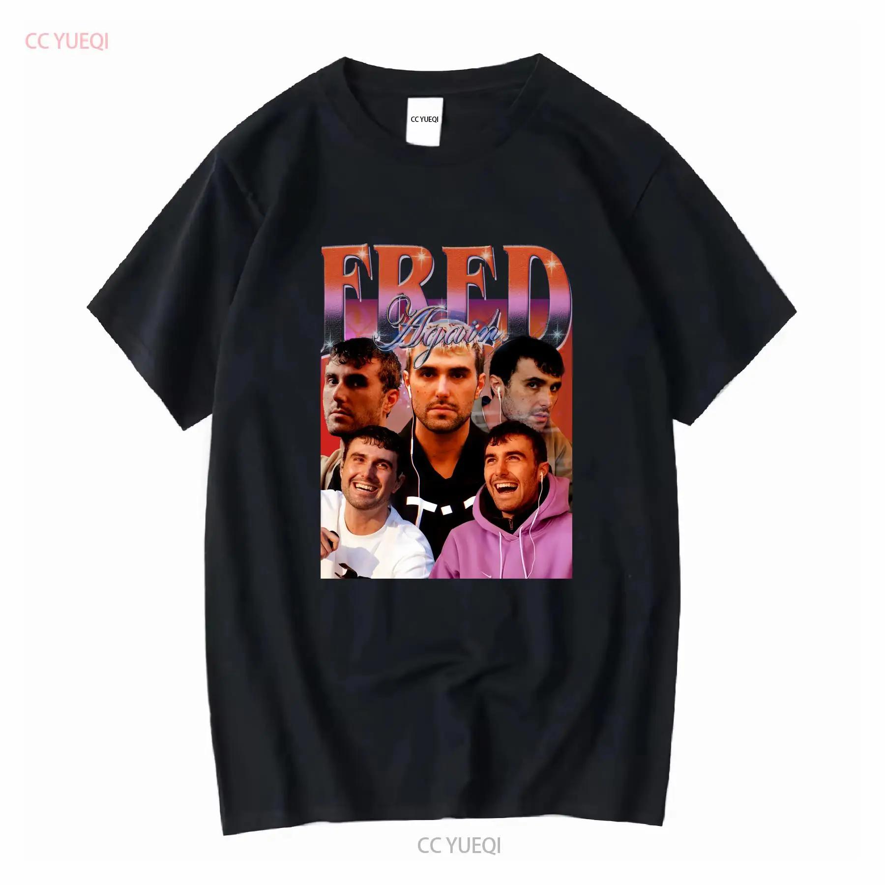 Limited Fred Again T Shirt Homage Merch vintage Washed Unisex homme Stylish Casual graphic Versatile Slightly Soft S разноцветный