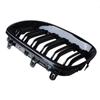 Front Nierengrill Doppelsteg Racing Grill Performance Glanzschwarz Passend Für BMW 5er E60 E61 M5 2003-2010 Auto