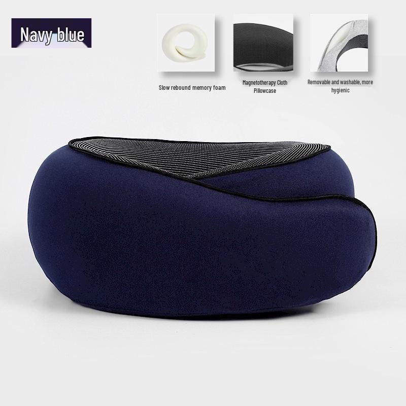 Memory Foam U-Shaped Travel Pillow - Neck Support for Naps & Airplane Comfort