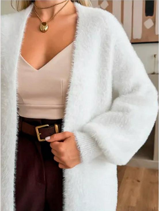2025 Trendiger Damen Flauschiger Cardigan Pullover: Locker, Vielseitig und Stilvoll für Herbst/Winter Europäische und Amerikanische Mode