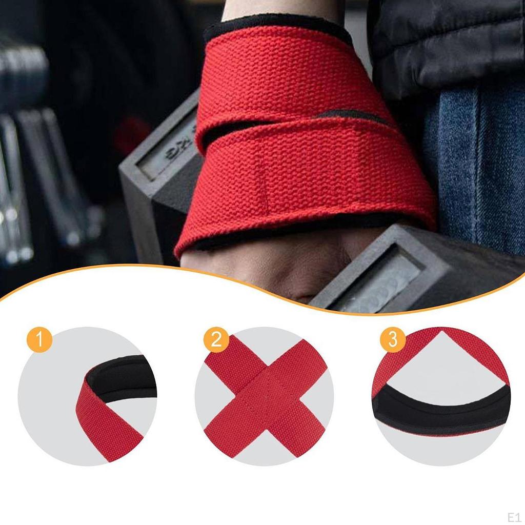 2Pcs Weight Lifting Straps Anti Slip Figure 8 Deadlift Wear Resistant for Bodybuilding Gym