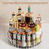 1Pc 360° Rotating Desktop Storage Spice Rack Large Capacity Condiments Organizer for Kitchen Bathroom Cosmetic Perfume Box