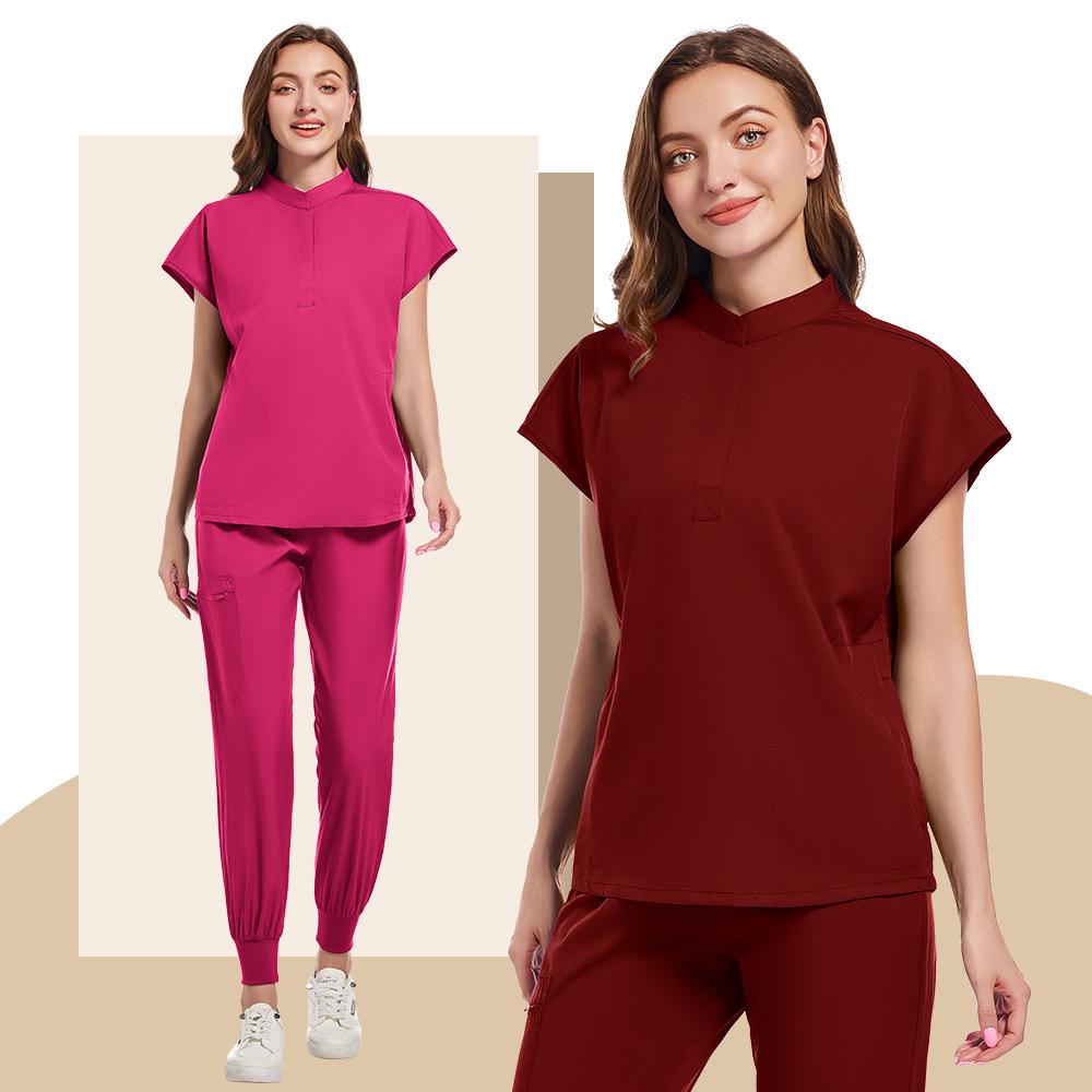 Women's V-Neck Scrub Suit - Cross-Border Nurse & Doctor Workwear Fashion