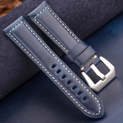 First Layer Oil Wax Cowhide Leather Watch Strap 20 22 24 26mm Padded Genuine Leather Band for PAM111/441/312 Durable Bracelet