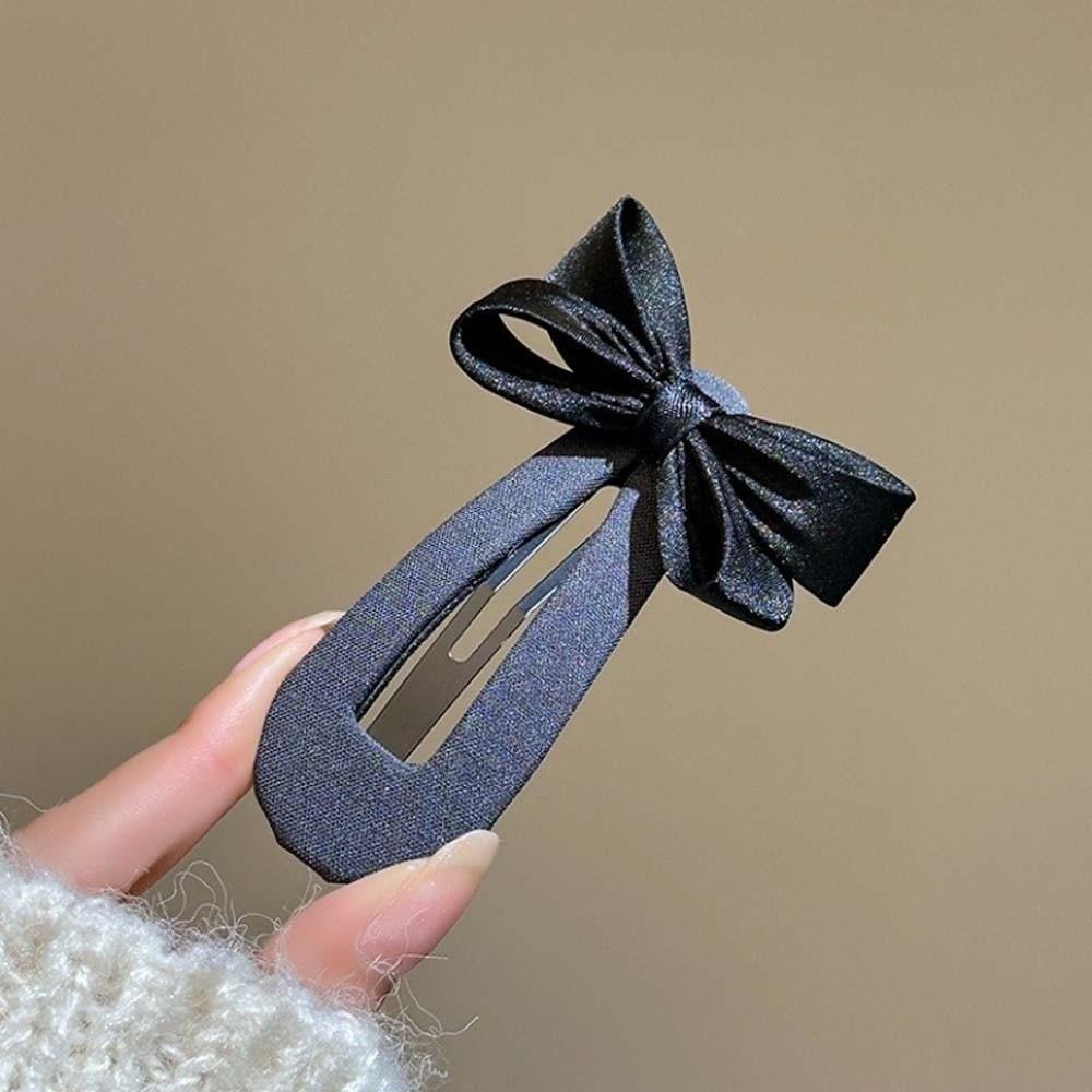 Polyester Karo Schleife Haarspange Hochwertige Koreanische Haarspangen Haarspange für Pony Schleifenkopf Haarspange Party
