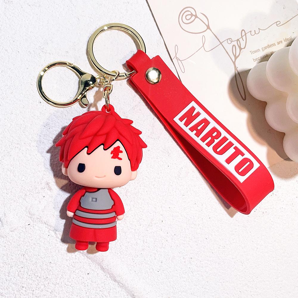 

Naruto Shippuden Chibi Character 3D Silicone Keychain Set Naruto Sakura Hinata Rock Lee Kakashi Gaara Sasuke Anime Figure Bag 6 cm