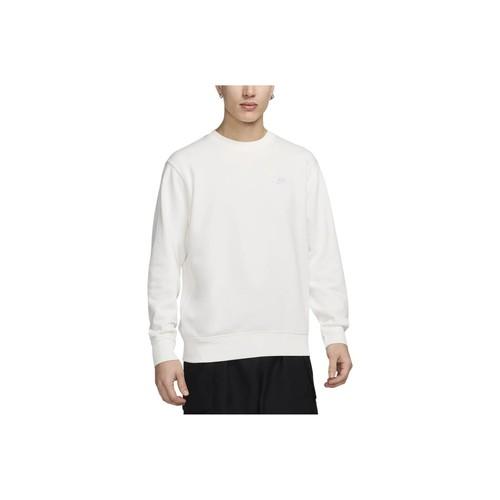 Nike Men s Solid Color Crewneck Casual Long-Sleeve Sweatshirt in White XL белый