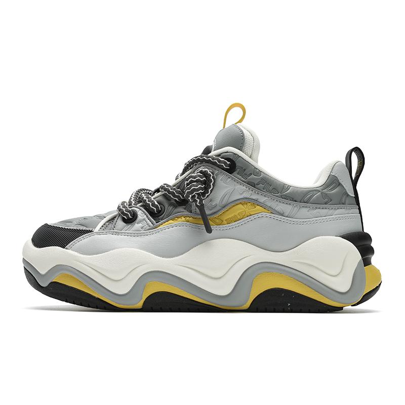 

New FILA BROOK LV Low Top Skateboard Shoes Men s Gray Yellow F12M441209FLD 42