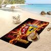 racing club de lens Personalized Printed Beach Towel Soccer Logo Support Custom Name Text Absorbent Towel For Sport Travel Special Gift