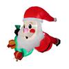 Polyester Inflatable Christmas Santa with LED Lights Large Weatherproof Decor for Outdoor Festive Party