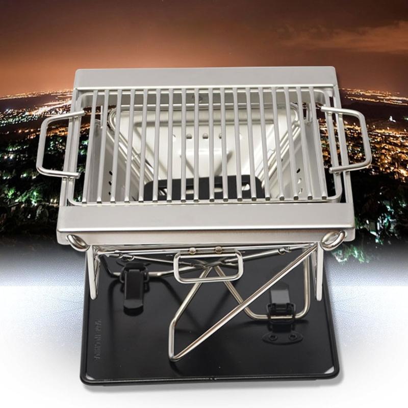 Wind Resistant Outdoor Folding Stove Stable Cooking Performancex When Folded Efficient Combustion Various Setting