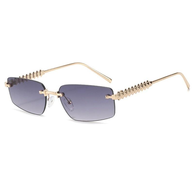

Cat Eye Sunglasses Women Retro Vintage Chic Metal Rectangle Frames Small Size Frameless Multicolor Options Eyewear Accessories only 1pcs sunglasses
