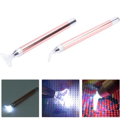 Diamond Painting Pen Lighting Point Drill Pen With Magnifying Glass Craft Tool