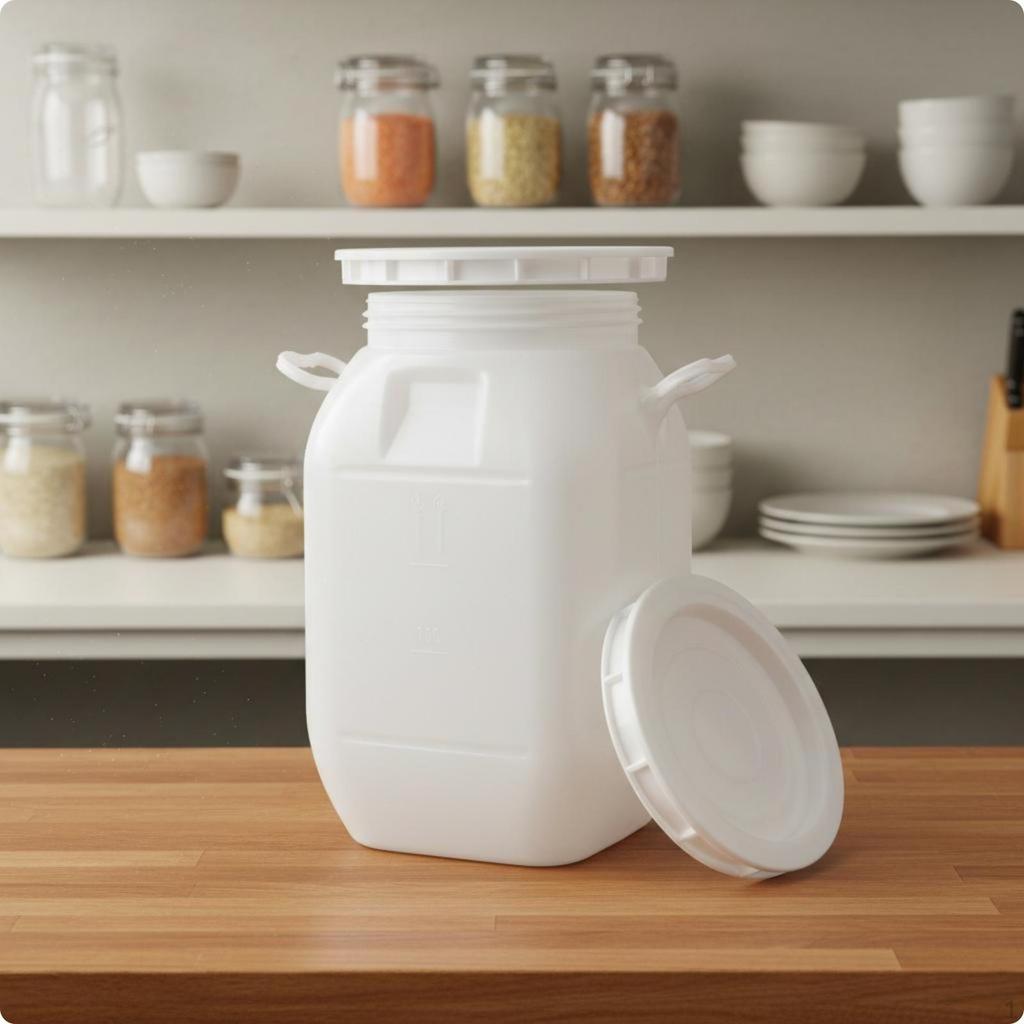 Fermentation Barrel with Lid Multipurpose Food Grade Storage Drum Versatile Water Bucket