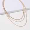 Simple and Exquisite Collarbone Chain Temperament Personalized Accessories Women, Multi-layer Twisted Chain Snake Bone Chain Necklace