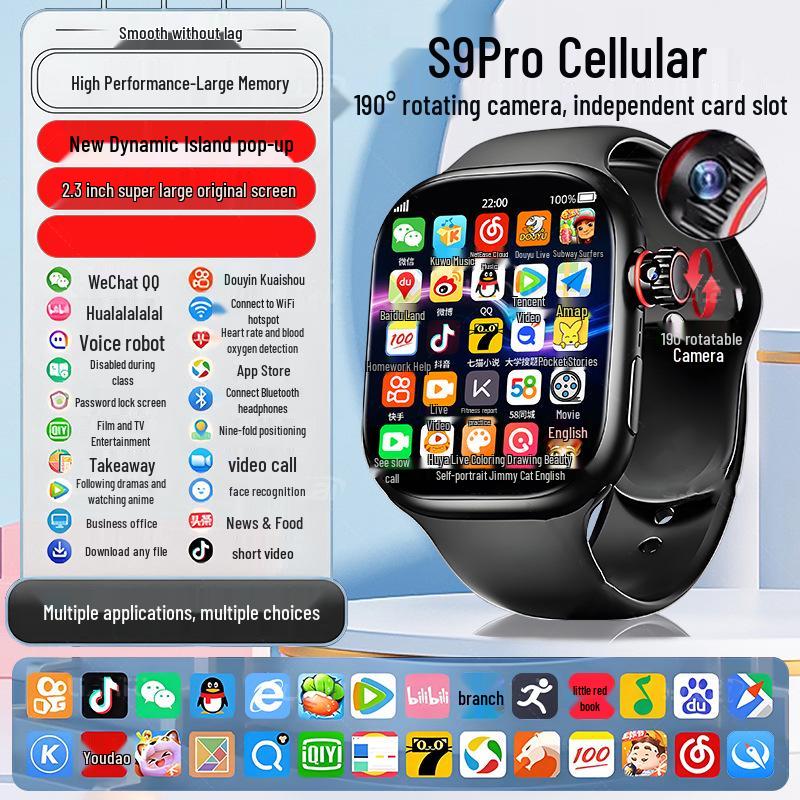 2025 Huaqiangbei S10 Top Configuration Smartwatch: Card-Enabled Smartphone Capability