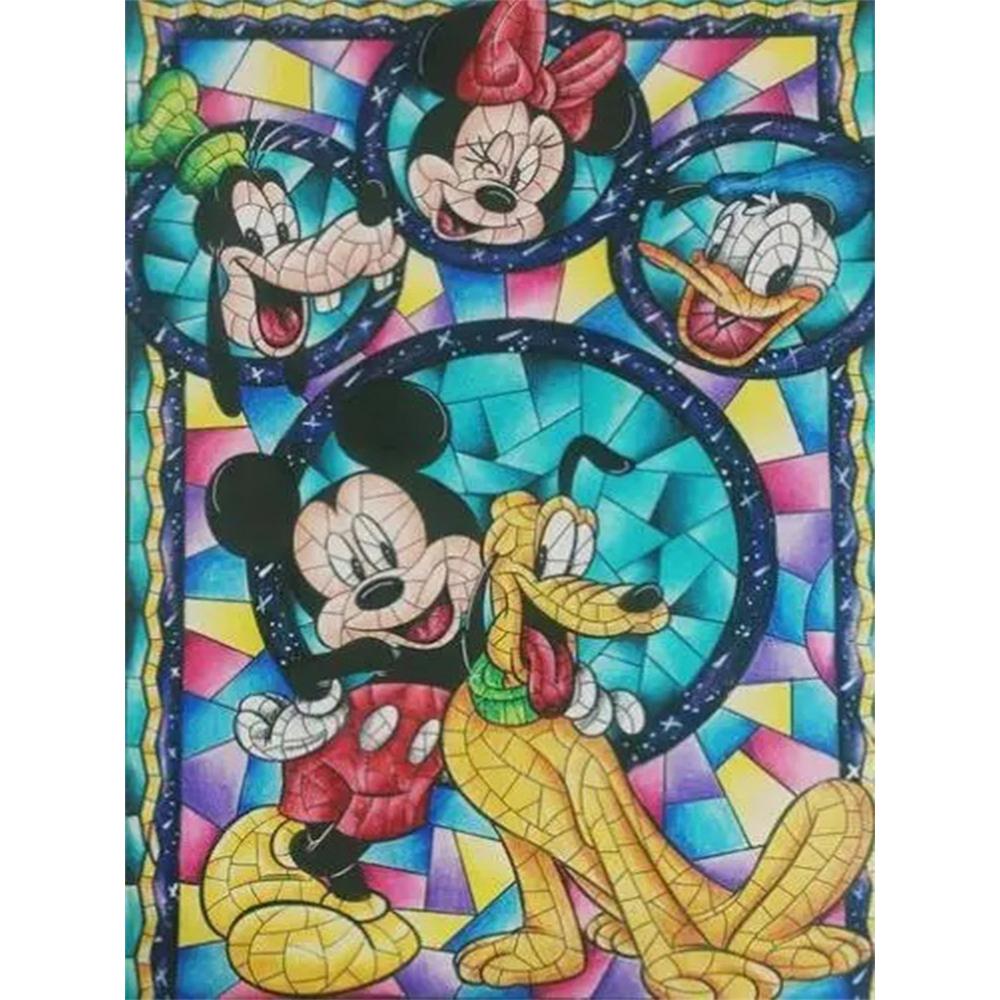 Disney Diamond Painting Character Color Window Art Illustration Mosaic Embroidery Image Creation Diamond Painting Cross stitch Home Decoration5D DIY Round 20x30cm