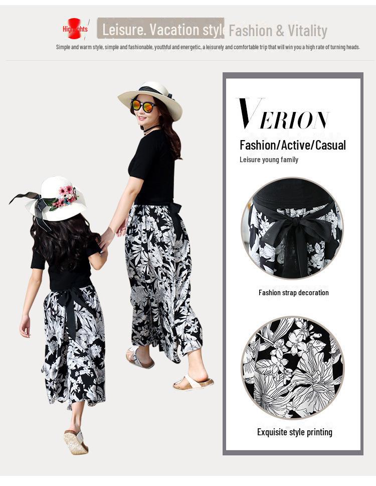 Yingwei 2025 Letnie stroje dla rodziców i dzieci: Wąski garnitur dla rodziny 3 lub 4 osób