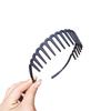 Women Non-Slip Hair Comb Hairband Solid Color Frosted Texture Bang Headband Sturdy Hair Hoop with Teeth