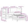 VidaXL Garden Lounge Set with Cushions 3 Pcs, Patio Sofas, Patio Furniture Set, Outdoor Furniture, Wood of 3250759