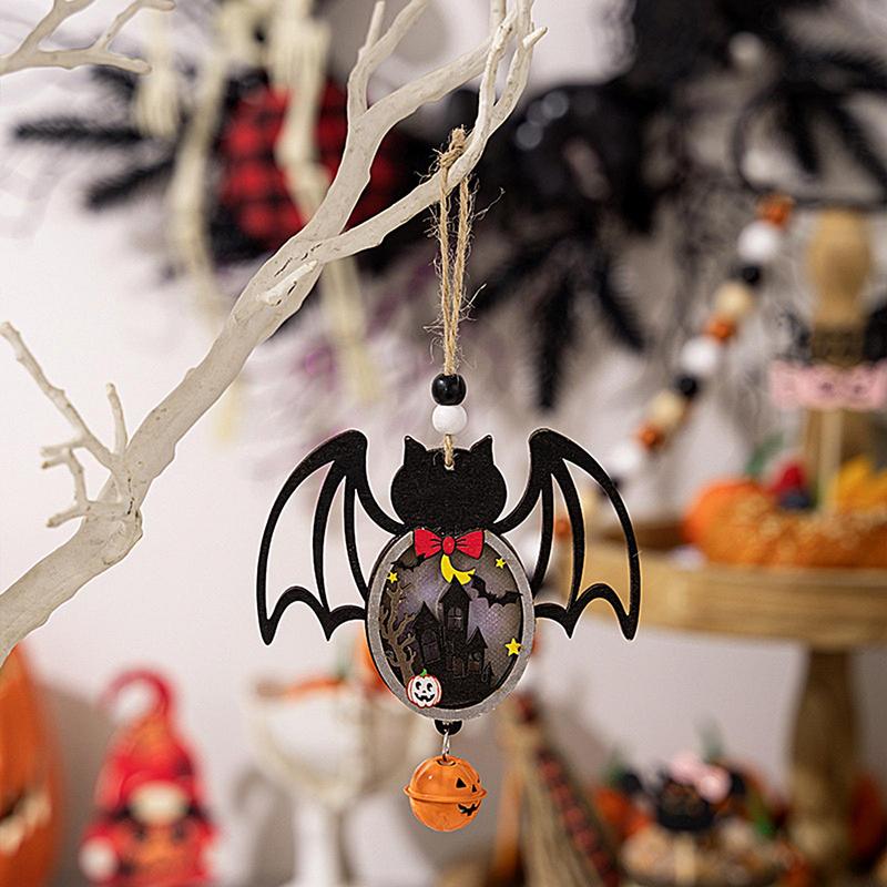 Vintage Halloween Wooden Ornaments Retro Halloween Decor Festive Vintage Halloween Tree Ornament Decorations Wooden Halloween