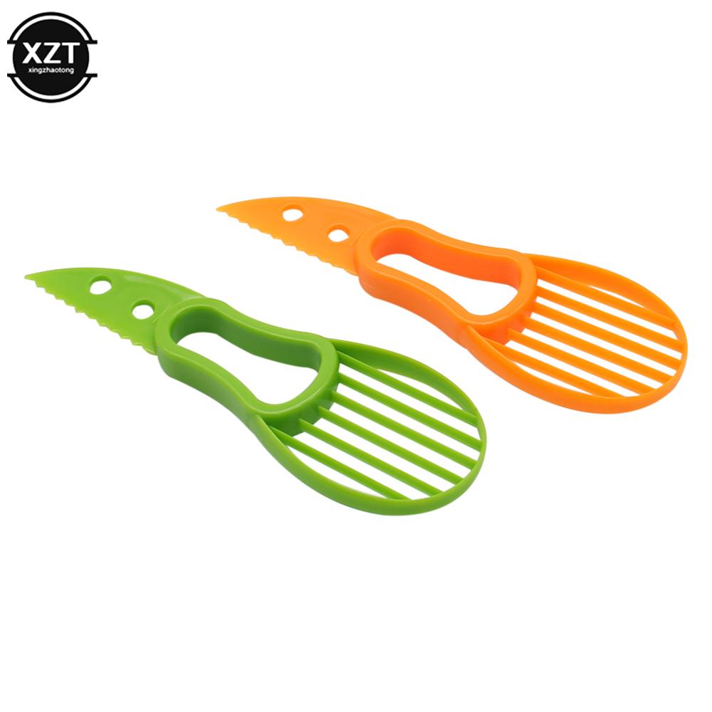 3 In 1 Avocado Cutter Plastic Knife Peeler Pitaya Kiwi Berry Fruit Avocado Slicer Pulp Flesh Separator Kitchen Tools