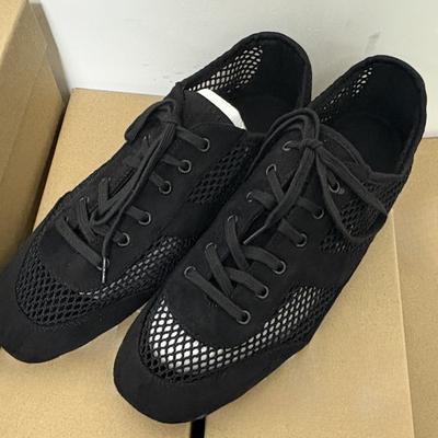 Netz atmungsaktive Schnürung flach Damen vulkanisierte Schuhe leicht Hohl Derby Sportsneakers Herbst Laufschuh gemütlich Ballerinas