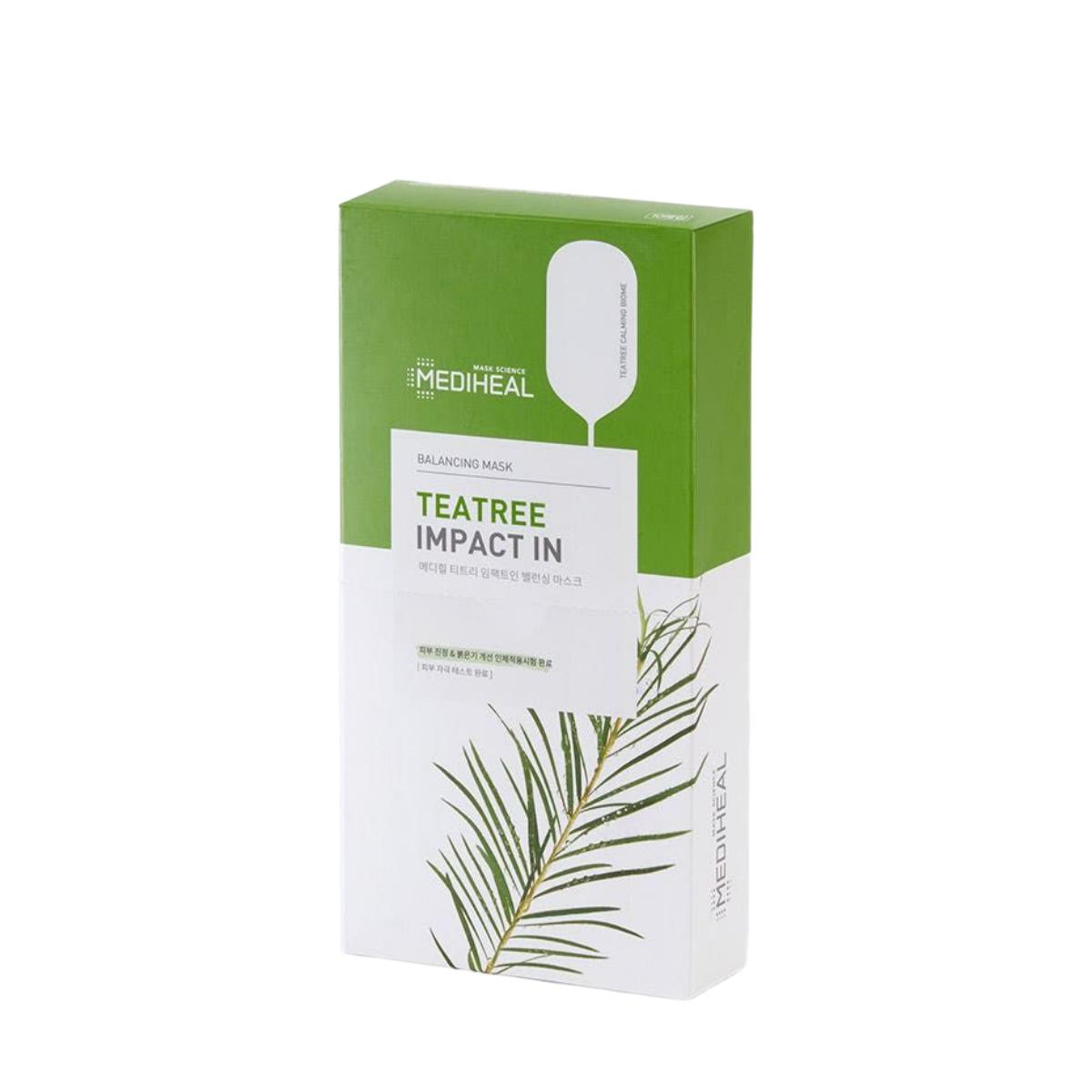 MEDIHEAL Teatree Impact In Balancing Mask 10-Pack Set Refreshing Sebum Control Sheet Masks