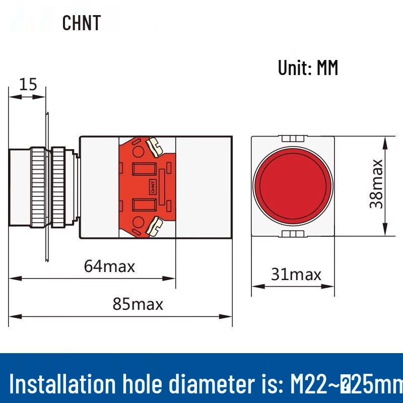 CHNT NP4 Serie beleuchteter Drucktastenschalter