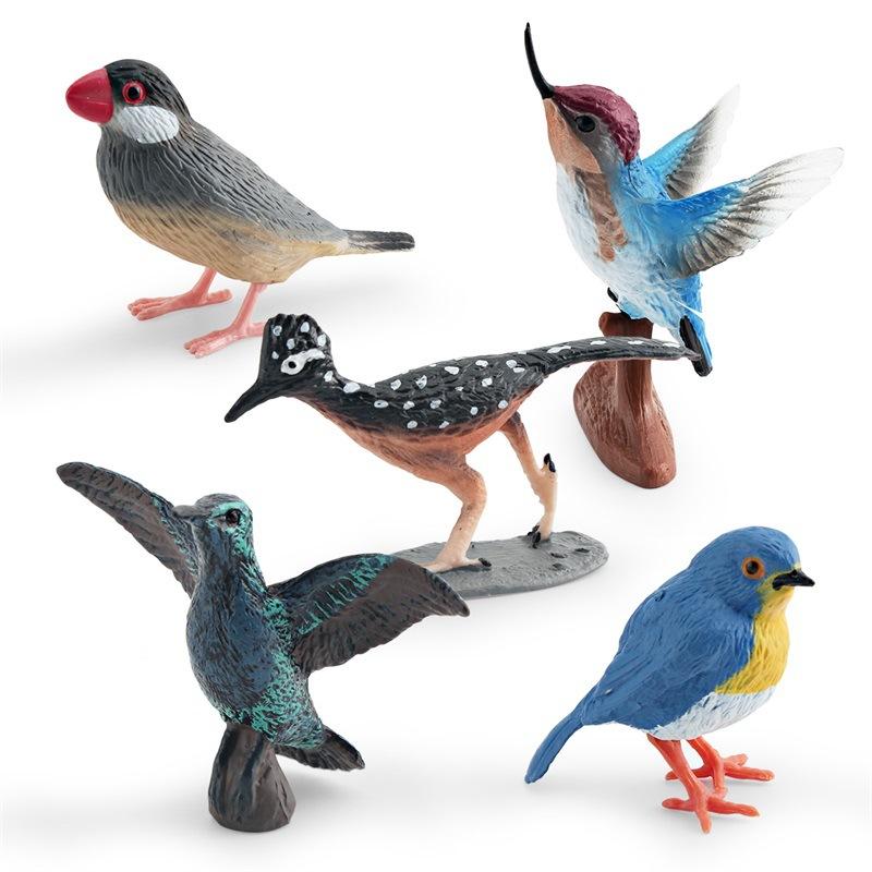Simulated Birds Birds Animals Hummingbirds Roadrunner Mockingbirds Model Static Ornament Toys
