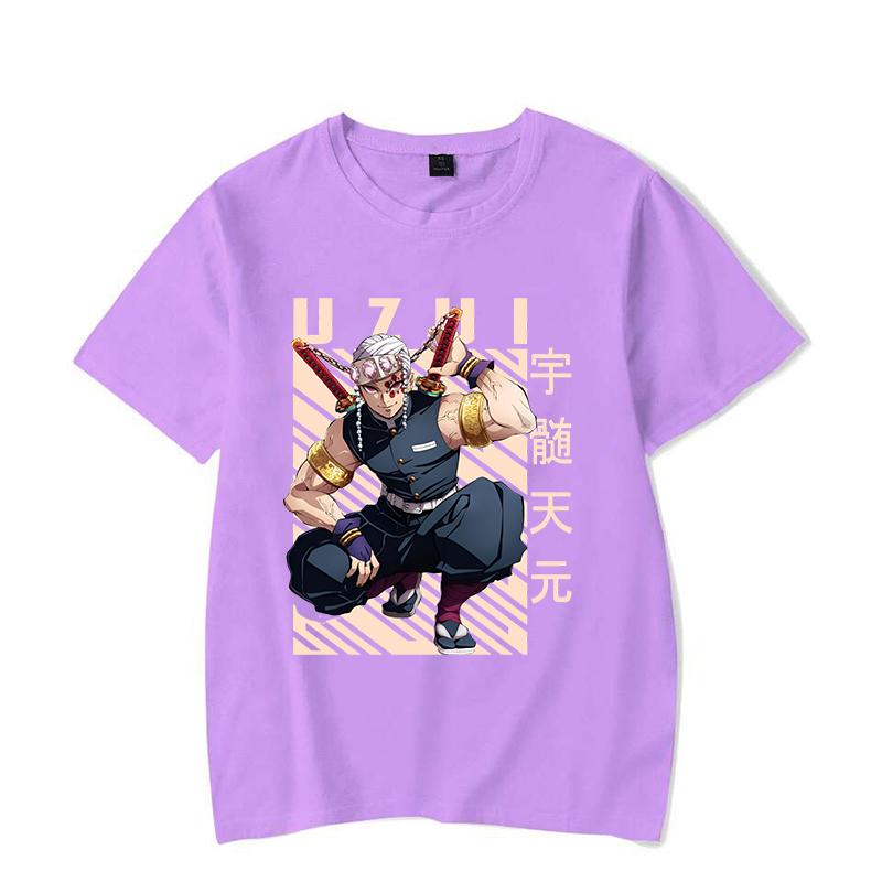 New Anime Uzui Tengen Print Short Sleeves Fashion Round Neck Men Woman T-Shirt Summer Casual Tees