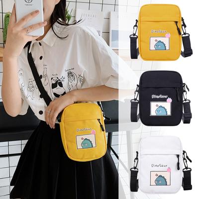 Small Square Bag Summer Vintage Girl Crossbody Bag Canvas Cute Student Japanese Internet Red Shoulder Bag