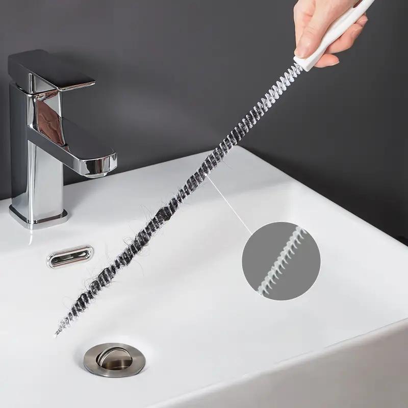 1-11pc Pipe Dredging Brush Sink Drain Cleaning Brush Bathroom Hair Drain Remover Tool Bendable Sink Kitchen Clog Plug Hole Brush