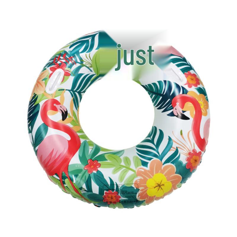 Children s Flamingo Leaf Underarm Swim Ring with Handle