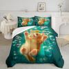 Pet Cat Comforter Bedding Sets Quilt Bed Cover Duvet Cover Set Pillow Case 2/3 Pieces Sets for Kids Adult Size Bedroom Decor