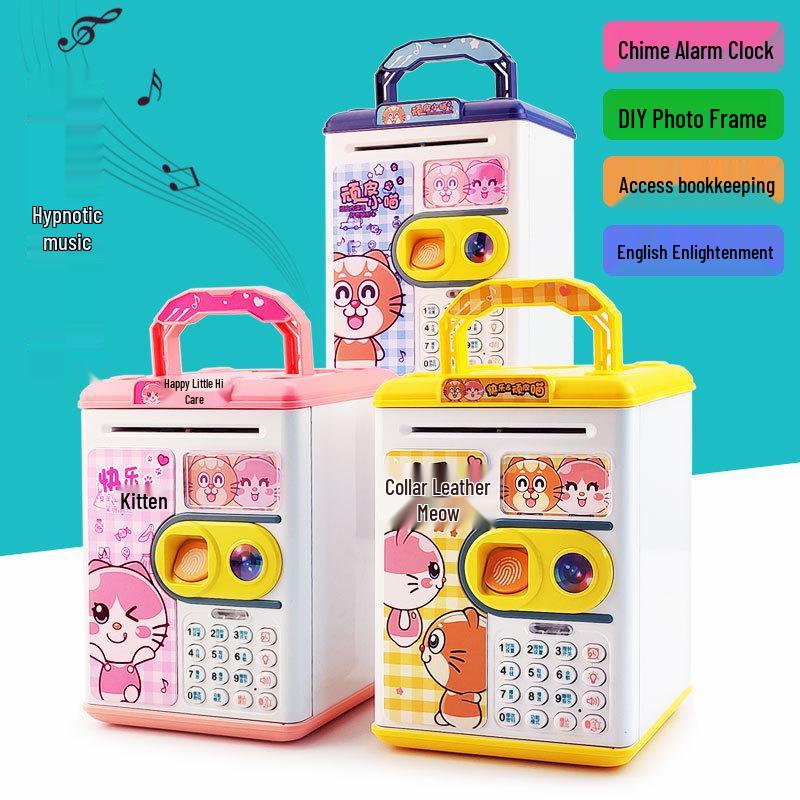 Lockable Metal Book Safe & Coin Bank with Combination Key