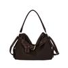 2026 Korean Style One-Shoulder Women's Large Capacity Crossbody Bag - High-End Solid Color Tote