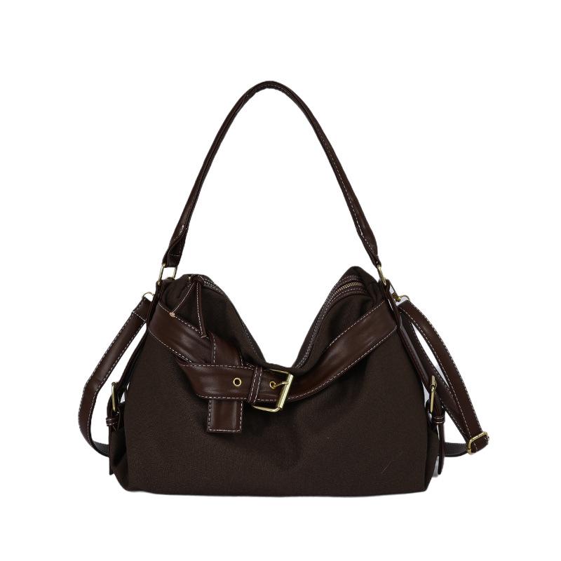 2026 Korean Style One-Shoulder Women's Large Capacity Crossbody Bag - High-End Solid Color Tote