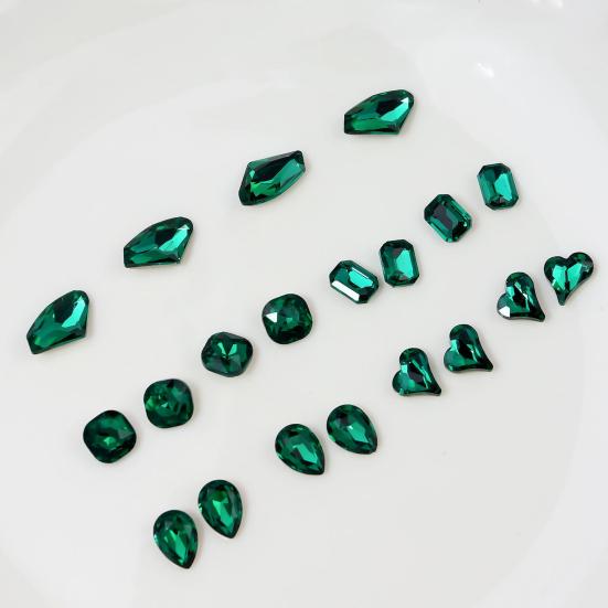 20Pcs/Box Nail 3D Multi Shining Shapes Lustrous Rhinestone Long Lasting Nail Decoration Resin Water Drop