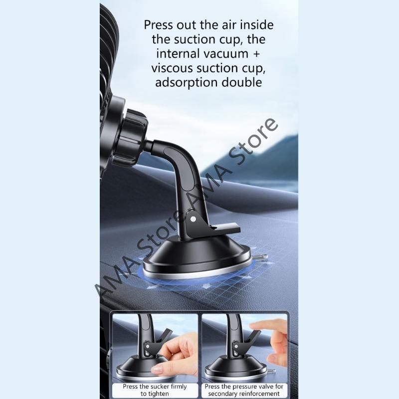 X7JF USB Car Fan Windshield Desk Fan 360 Rotating 3 Wind Speed Adjustable Car Cooler