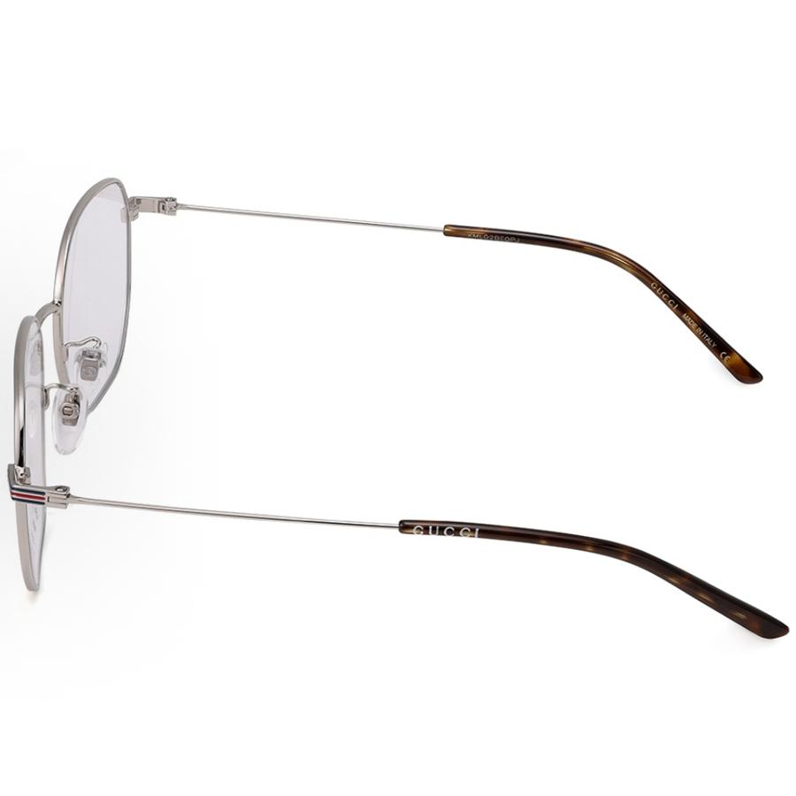 Gucci GG1125OA-003 Silver Metal Eyeglass Frames for Men and Women - Luxury Optical Glasses