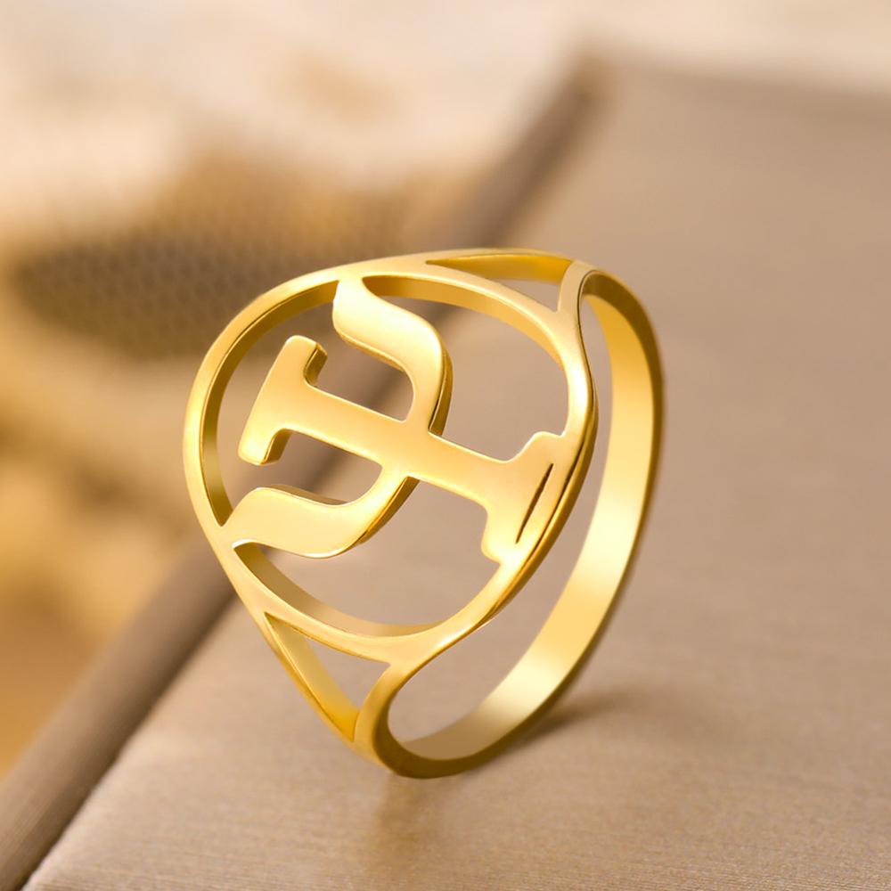 Dawapara PSI Symbol Ring for Women Men Greek Alphabet Letter Psychiatry Psychology Gifts Stainless Steel Jewelry