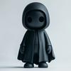 1Pc Cute Black Cloak Hooded Character Figurine 3D Printed Halloween Decorations For Indoor Outdoor Home Desk Yard Party Ornament