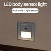 Luces de escalera con Sensor de movimiento infrarrojo, lámpara de pared para escaleras de interior y exterior, luz de paso LED empotrada de 3W, decoración para escalera y dormitorio